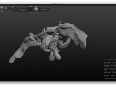 Pentery thoracic vertebra 3D model