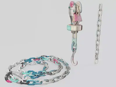 Tie Down Chain Low-poly 3D model