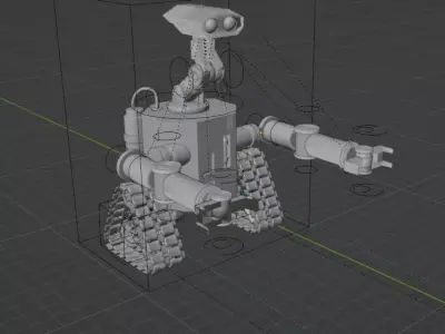 robot worker 3D model buy