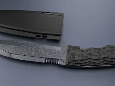 Kube Knife Low-poly 3D model