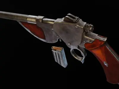 Bittner M1896 2 versions Low-poly 3D model