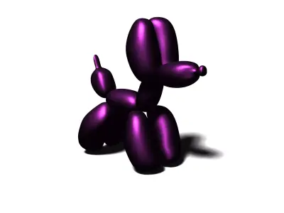 Jeff Koons Baloon Dog 3D print model 3D model
