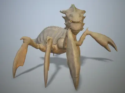 Mantis monster Low-poly 3D model