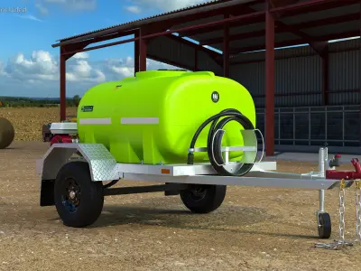 Fire Fighting Trailer 3D model