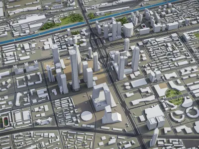 Beijing Low-poly 3D model