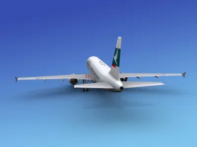 Airbus A320 Cathay Pacific 3D model