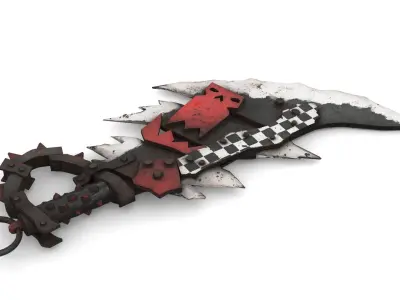 Orc Battle Axe 3 Low-poly 3D model