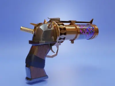 Jinx Pistol Free low-poly 3D model