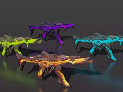 Free Fire MP5 3d models Low-poly 3D model