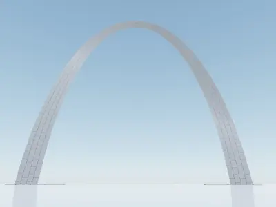 The Gateway Arch Low-poly 3D model