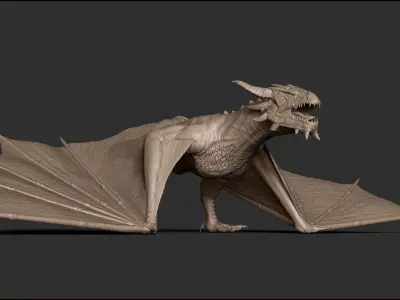 Dragon High Poly Concept - Zbrush 3D model 3D model