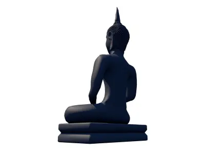 Sukhothai buddha statue 3D model
