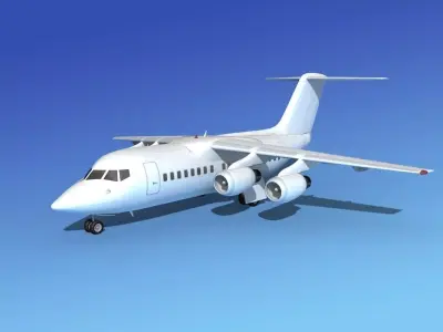 BAe 146-100 Unmarked 2 3D model