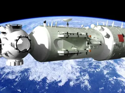 TianHeHao Space Station 3D model