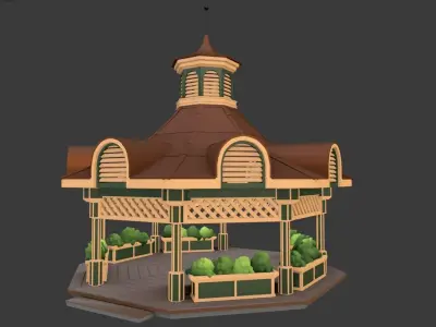 Cartoon Gazebo 3D model