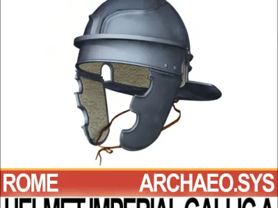Roman Legionary Helmet Imperial Gallic A 3D model