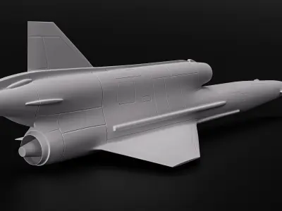 Tu-141 High Poly model spacecraft 3D model