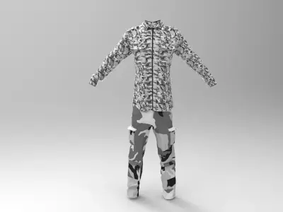 Snow Military Set 3D Model Collection