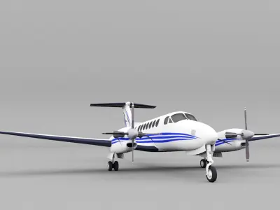 Beechcraft B300 Low-poly 3D model
