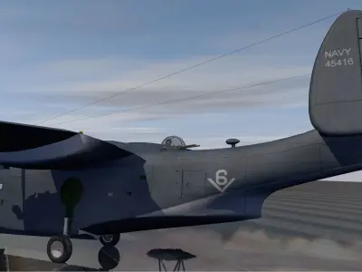 Martin PBM-5 Mariner 3D model