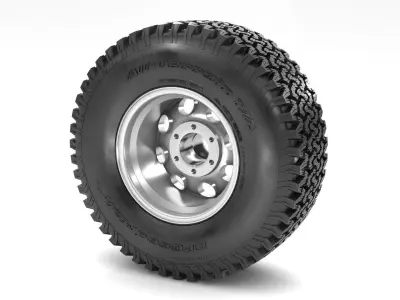 OFF ROAD WHEEL AND TIRE 3D model