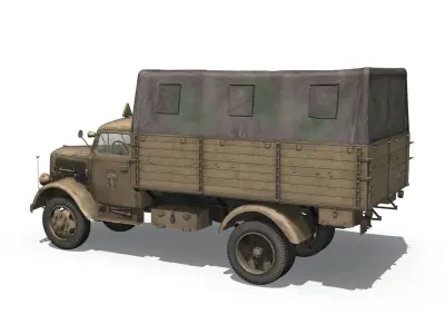 Opel Blitz - 21 Panzer-Division 3D model