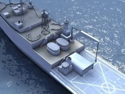 LHA Tarawa Assault Ship 3D model