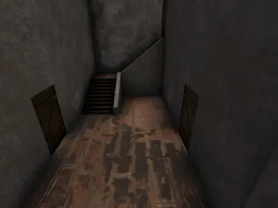 Tavern Building with Interior Low-poly 3D model