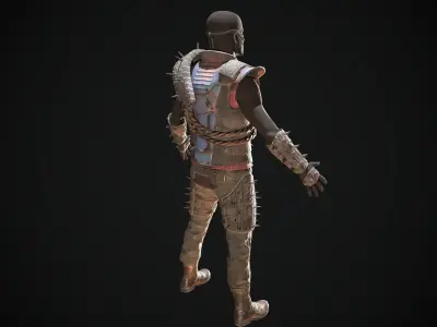 Skull armor 17 Low-poly 3D model