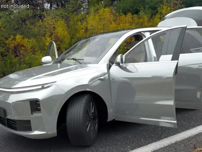 Compact SUV Pearl White 3D model