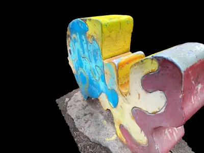 Fish Park Statue 3D model