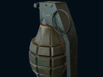 Mk2 Hand Grenade Bomb Gaming Model  Low-poly 3D model