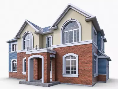 Cottage House 01  Low-poly 3D model