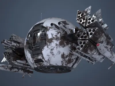 Military Drone Mk1 Rusted 3D model