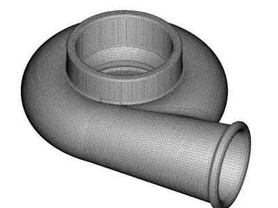 Transparent Compressor Housing 3D model
