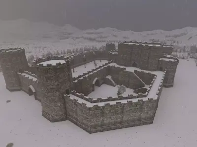 Basic Medieval Castle 3D model