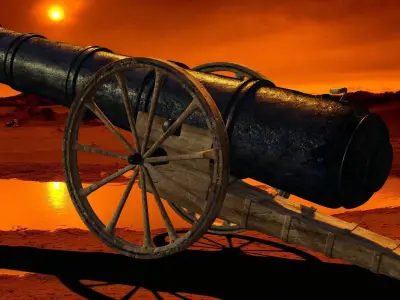 Ramadan Cannon Free low-poly 3D model