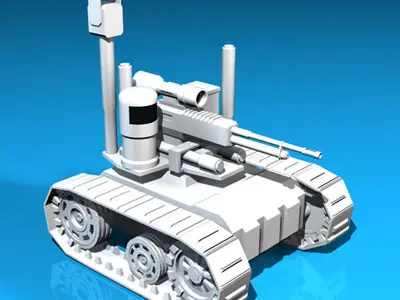 Army recon robot 3D model