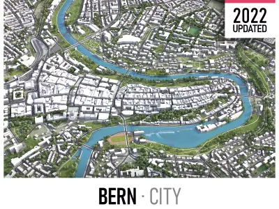 Bern - center Low-poly 3D model