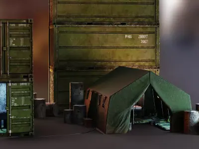 Military Essential Collection PBR Low-poly 3D model