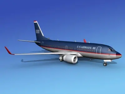 Boeing 737-700ER US Air 3D model