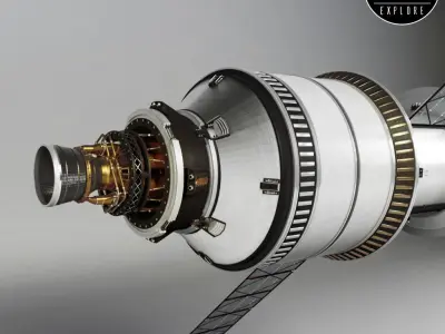 Spacecraft ship rocket 3D model