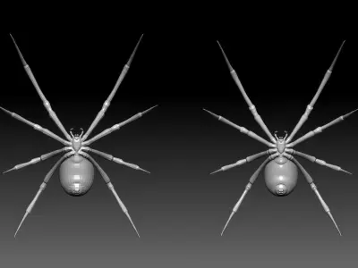 Black Widow Spider Low-poly 3D model