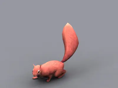 rigged  animated squirrel chipmunk  chippy  Low-poly 3D model