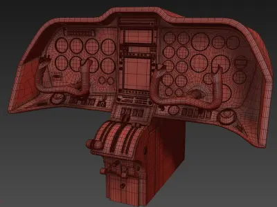 Aircraft Control Panel 3 3D model