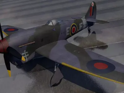 Hawker Tempest Mk-5 3D model