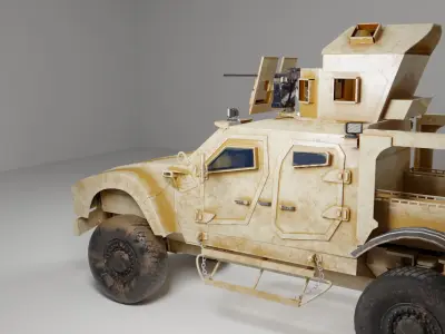 military vehicle oshkosh game ready model Free low-poly 3D model
