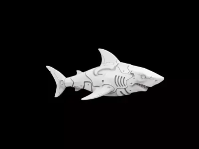Shark Mech Guardian 3D Printable Model 3D print model