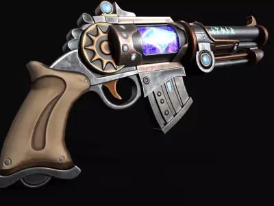 Gun 3D Model Low-poly 3D model