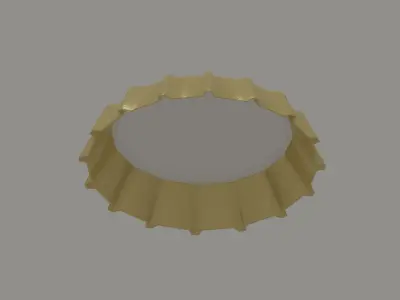 Bottle Cap Low-poly 3D model